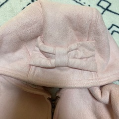 ピンク フリース ジャケット 80cmの画像