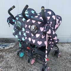 ベビーカー　双子　コサット　シスブロ　2人乗りの画像