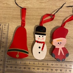 3000円　木製クリスマスオーナメント　人形の画像