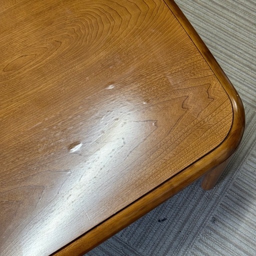 【美品‼️】ユアサ 120cm幅家具調コタツ カジュアルこたつ コントローラー付き 長方形 木製ブラウン♪