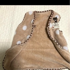 baby ベージュ 水玉模様 スリーパー 約50〜90サイズ 毛布 パジャマの画像