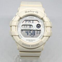 動作品 CASIO baby-G クオーツ式腕時計 BGD-140-7AJF デジタル ホワイト ライト不良 札幌市 清田区 平岡の画像