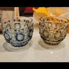 ②大幅値下げ11月9日〜15日限定！未使用品 薩摩切子 猪口揃2個