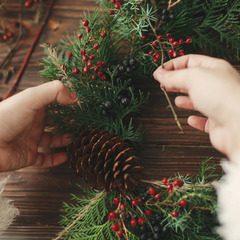 [ 清瀬駅近く ] 生花で香るクリスマスリースを作ろう・ワークショップの画像