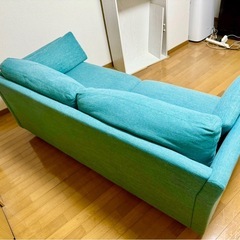 ニトリ　3人掛け布張りソファの画像