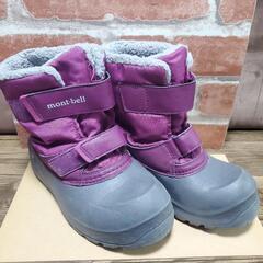 【受付終了】中古(靴)montｰbellキッズスノーブーツ22cm