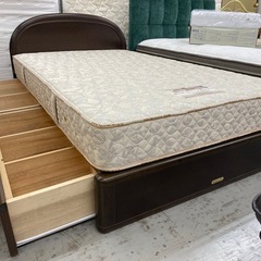 愛品館 江戸川店 】引き出し付き セミダブルベッド Nishikawa＆SIMMONS