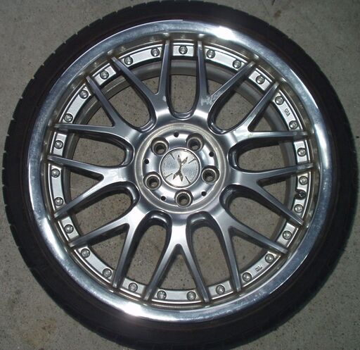 中古アルミホイール＆タイヤ 4本 Weds MAVERICK 8J-18 +45 PCD100 5H  215/35R18