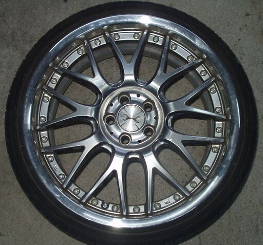 中古アルミホイール＆タイヤ 4本 Weds MAVERICK 8J-18 +45 PCD100 5H  215/35R18