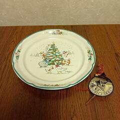 クリスマス柄のプレートの画像