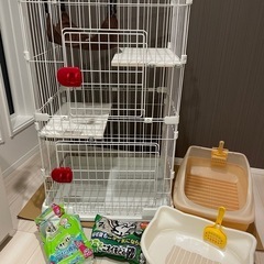 キャットゲージとトイレ２個セット