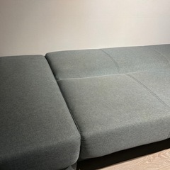 新品級特価品!!ニトリソファーベッド　メーベル2P ターコイズブルー　の画像