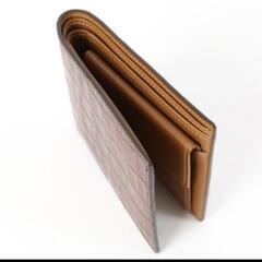 【 KTルイストン】 二つ折り財布 クロコ型押しレザー オールデン 焦茶の画像