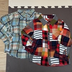 男の子チェック柄シャツ☆小さめ110サイズ