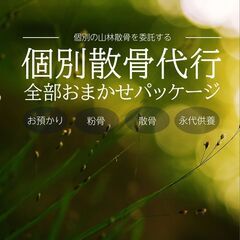 やっぱり、みんなと一緒になるのはちょっと…という方に【個別散骨代...