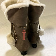 ファー付きブーツ　茶色　22cm  ショートブーツ　女の子
　の画像