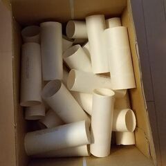 トイレットペーパーの芯　段ボール箱2つ分の画像