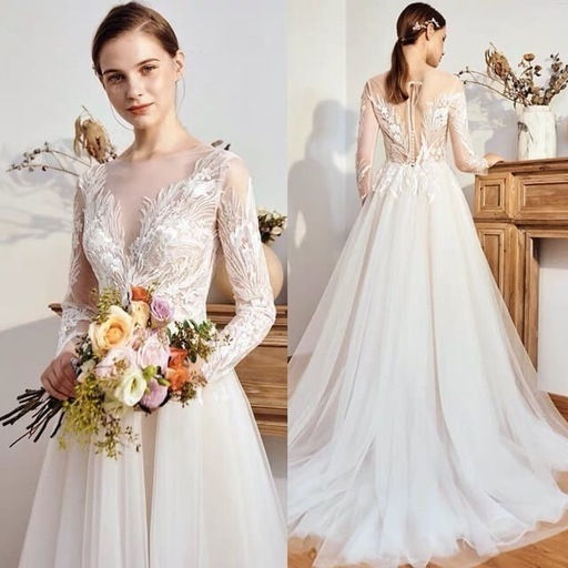 美晴ドレス　ウェディングドレス インポートドレス　
刺繍　前撮り　結婚式