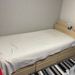 11月まで！収納付きシングルベッド(マットレスもOK)の画像