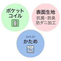 二層ポケットコイルマットレス（シングル）の画像