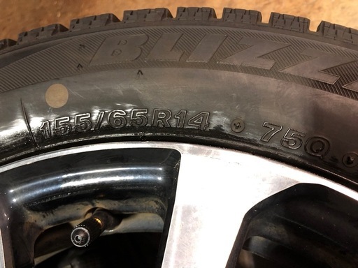 ホンダ純正アルミ　155/65R14  スタッドレス