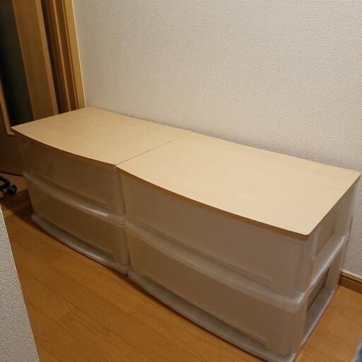 最終価格です。ニトリ　ウッドトップチェスト　ワイドチェスト　2段×2セット