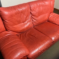 【中古品】本革ソファーセット　
2人掛け×2 セット　応接ソファー　の画像