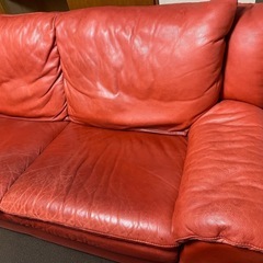 【中古品】本革ソファーセット　
2人掛け×2 セット　応接ソファー　の画像