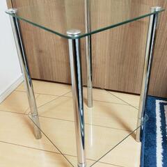 【中古】ガラスサイドテーブル