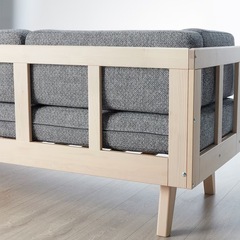 【11月末まで/処分間近】IKEA ハルヴダン 2人掛けソファの画像