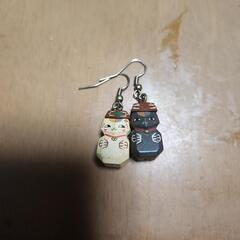 母手作りにゃんこ先生のピアス(夏目友人帳)