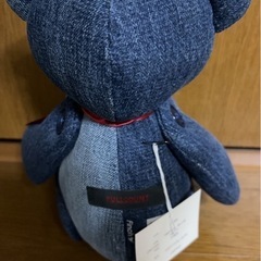 フルカウント デニム製クマのぬいぐるみ 26×18センチ