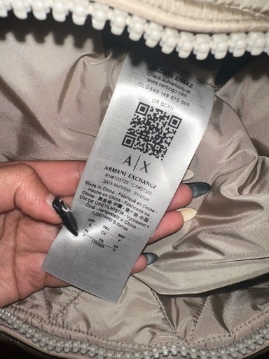 Armani Exchange キルティングジャケット ベージュ S 新品