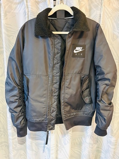 ナイキ　ブルゾンジャケット　ボア襟　ナイロンジャケット　MA-1