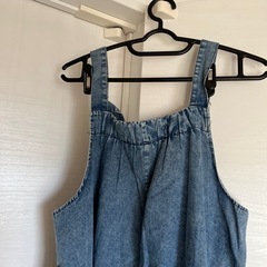 これ以上値下げ無し【新品未使用】　デニムロングワンピース　L ブルーの画像