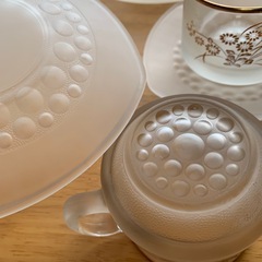 KAMEI GLASS 創作食器 霞 ティーカップ、ソーサーセットの画像