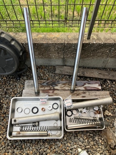 バンディット250 GJ74A 整備 キャブ清掃同調 フォーク清掃シール交換