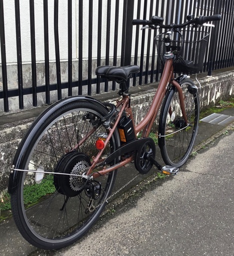＜整備済・美品＞AREX アレックス 26インチ・電動アシスト自転車・外装6段変速・ブラウン【クレジットカード・PAYPAY払い可】