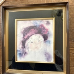 
岩崎ちひろの色紙絵　　額入り の画像