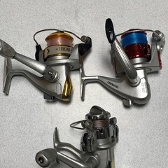 小型スピニングリール3個
