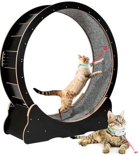 新品　未使用　キャットホイール 猫おもちゃ 運動不足解消 回し車 猫ストレス解消グッズ ペット運動グッズ