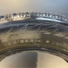 【組換料金コミ】2018年製 155/65R14 ブリジストン ブリザックVRX2　★４本セット　タイヤまにあ S23 082の画像
