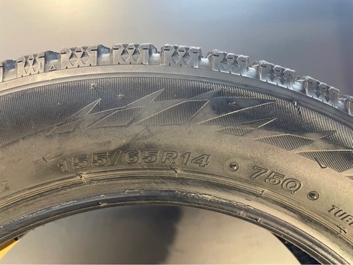 【9分山】2017年製 155/65R14 ブリジストン ブリザックVRX2　★４本セット　タイヤまにあ S27 U232