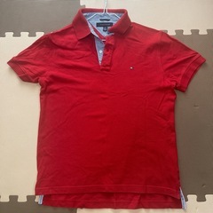 TOMMY HILFIGER 赤 ポロシャツ Lの画像