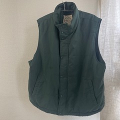 古着  ワイドベスト グリーン 下北沢