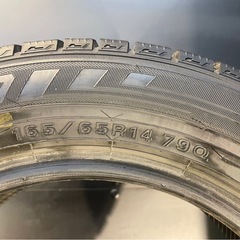 【9分山イボ付き】2020年製 165/65R14ダンロップ　ウィンターマックスWM03　★４本セット　タイヤまにあ S35 O221の画像