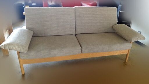 北欧スタイル ゆったり大きめソファ2人掛け【自社配送は札幌市内限定】 店頭お引き取り歓迎/藻岩倉庫