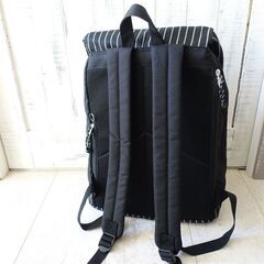 未使用【SWANKY MARKET】リュックサック 黒 ピンストライプ 女の子用 スワンキーマーケット の画像