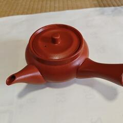 【未使用】常滑焼 急須 湯呑み10個セット【朱泥梅彫十客茶器】