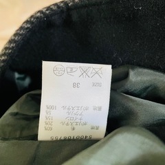 グレーと白のストライプ タイトスカート　M サイズの画像
